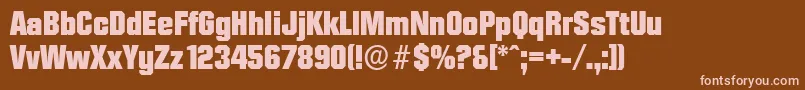 DiamanteserialHeavyRegular Font – Pink Fonts on Brown Background