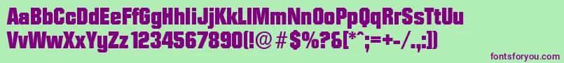 DiamanteserialHeavyRegular Font – Purple Fonts on Green Background