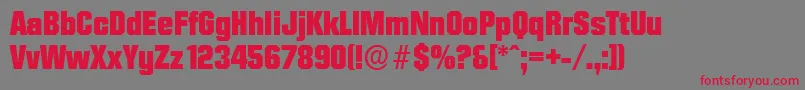 DiamanteserialHeavyRegular Font – Red Fonts on Gray Background
