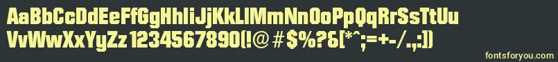 DiamanteserialHeavyRegular Font – Yellow Fonts on Black Background