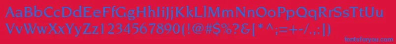 NovaresestdMedium Font – Blue Fonts on Red Background