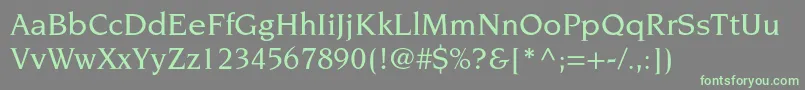 フォントNovaresestdMedium – 灰色の背景に緑のフォント