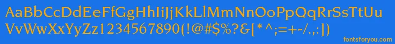 NovaresestdMedium Font – Orange Fonts on Blue Background