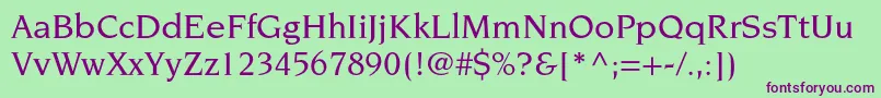 NovaresestdMedium Font – Purple Fonts on Green Background