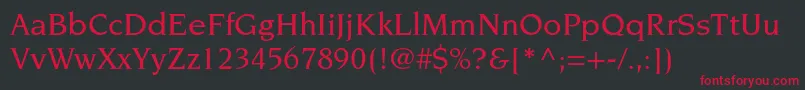 NovaresestdMedium Font – Red Fonts on Black Background