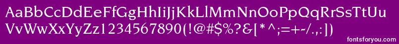 fuente NovaresestdMedium – Fuentes Blancas Sobre Fondo Morado