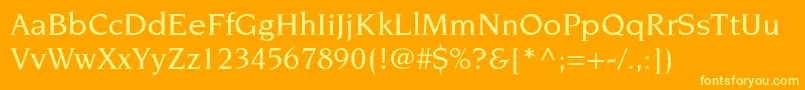 NovaresestdMedium Font – Yellow Fonts on Orange Background