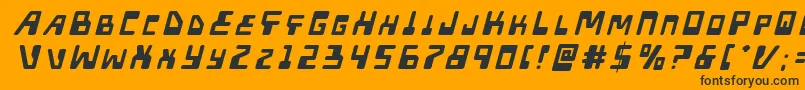 Xpedtitleital Font – Black Fonts on Orange Background