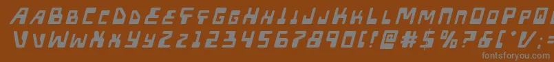 Xpedtitleital Font – Gray Fonts on Brown Background