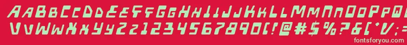 Xpedtitleital Font – Green Fonts on Red Background