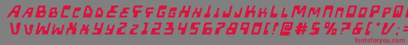 Xpedtitleital Font – Red Fonts on Gray Background