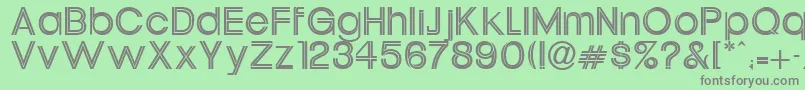 UptightNeonitcNormal Font – Gray Fonts on Green Background