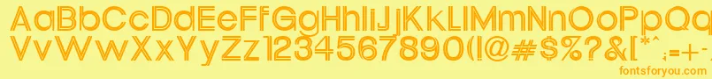 UptightNeonitcNormal Font – Orange Fonts on Yellow Background