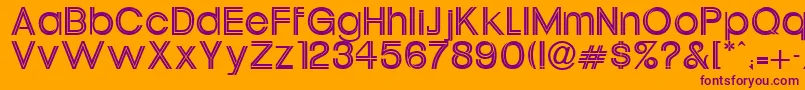 UptightNeonitcNormal Font – Purple Fonts on Orange Background