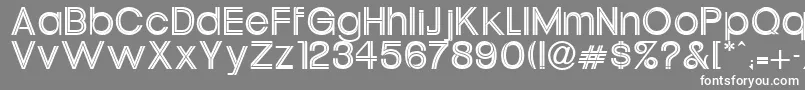 フォントUptightNeonitcNormal – 灰色の背景に白い文字