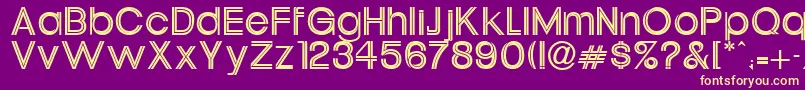 UptightNeonitcNormal Font – Yellow Fonts on Purple Background