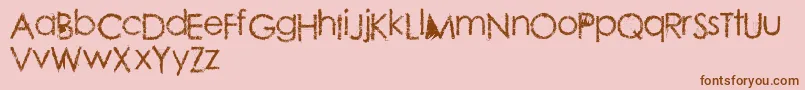 fuente Conteng – Fuentes Marrones Sobre Fondo Rosa