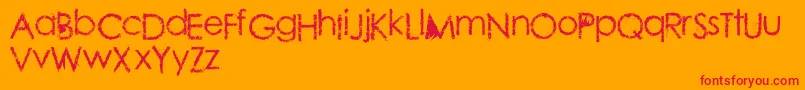 Шрифт Conteng – красные шрифты на оранжевом фоне