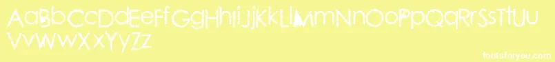 Conteng Font – White Fonts on Yellow Background