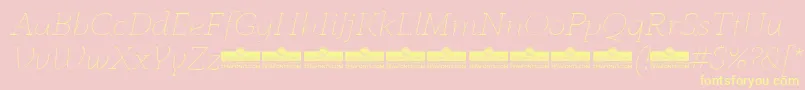 AnaphoraThinItalicTrial Font – Yellow Fonts on Pink Background