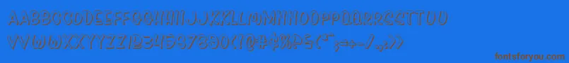 More about Pressdarlingshad Font Pressdarlingshad Font – Brown Fonts on Blue Background