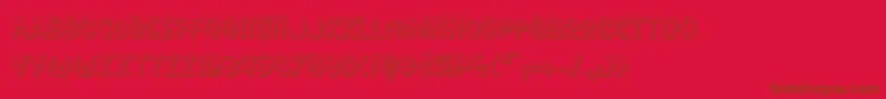 Czcionka Pressdarlingshad – brązowe czcionki na czerwonym tle