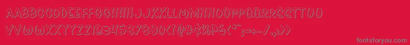 Pressdarlingshad Font – Gray Fonts on Red Background