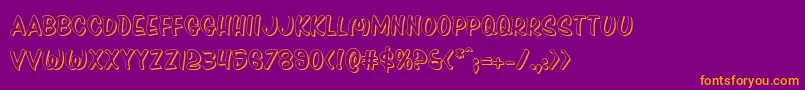 Pressdarlingshad Font – Orange Fonts on Purple Background