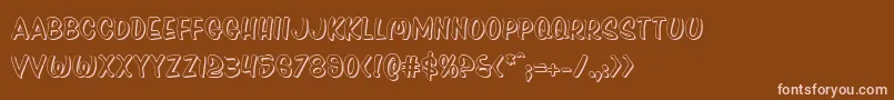 Pressdarlingshad Font – Pink Fonts on Brown Background