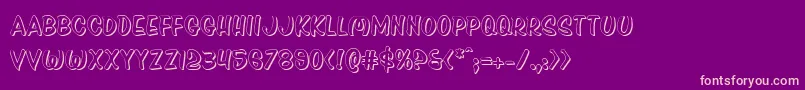 Pressdarlingshad Font – Pink Fonts on Purple Background
