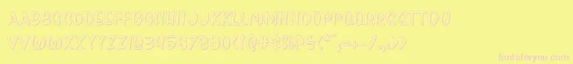 Pressdarlingshad Font – Pink Fonts on Yellow Background