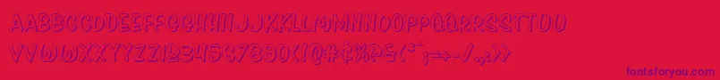 Pressdarlingshad Font – Purple Fonts on Red Background