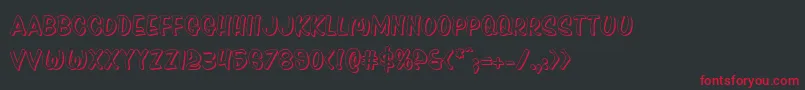 Pressdarlingshad Font – Red Fonts on Black Background