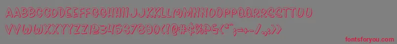 Pressdarlingshad Font – Red Fonts on Gray Background