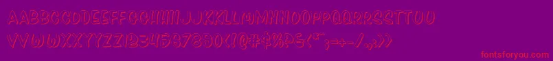 Pressdarlingshad Font – Red Fonts on Purple Background