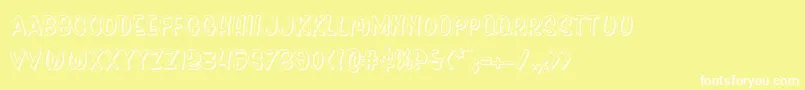 Pressdarlingshad Font – White Fonts on Yellow Background