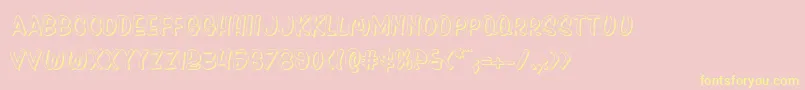 Pressdarlingshad Font – Yellow Fonts on Pink Background