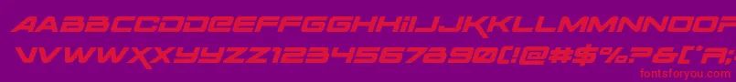 Spacerangerexpandital Font – Red Fonts on Purple Background