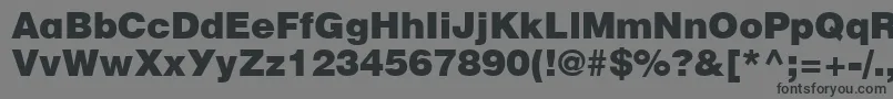 Шрифт Cyrillicheavy – чёрные шрифты на сером фоне