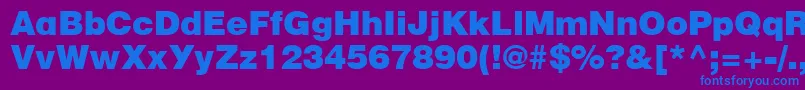 Cyrillicheavy Font – Blue Fonts on Purple Background