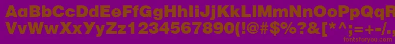 Cyrillicheavy Font – Brown Fonts on Purple Background