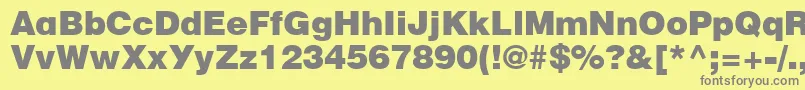 Cyrillicheavy Font – Gray Fonts on Yellow Background