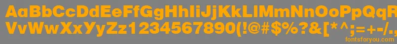 Cyrillicheavy Font – Orange Fonts on Gray Background