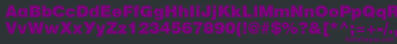 Cyrillicheavy Font – Purple Fonts on Black Background