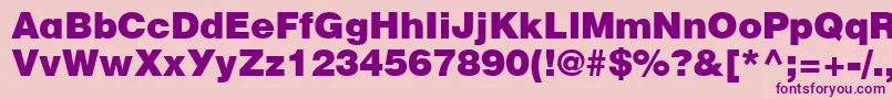 Cyrillicheavy Font – Purple Fonts on Pink Background