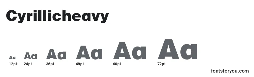 Размеры шрифта Cyrillicheavy