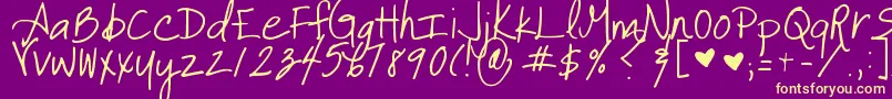 ItAintRocketScience Font – Yellow Fonts on Purple Background