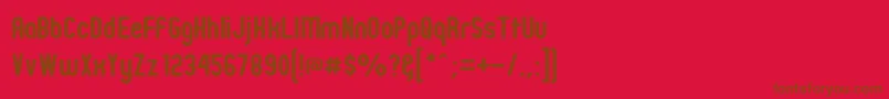 Zillm Font – Brown Fonts on Red Background