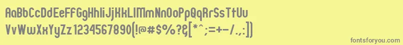 Zillm Font – Gray Fonts on Yellow Background