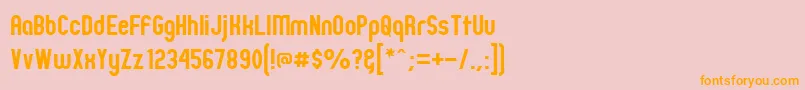 Zillm Font – Orange Fonts on Pink Background